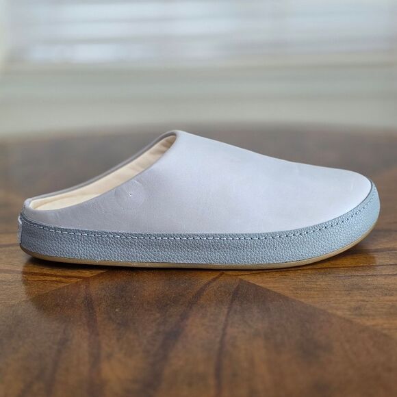 Olukai Hamani Leather Slip-on Mules Men's Size 9 Smoke / Storm Gray / Beige New - Picture 10 of 14